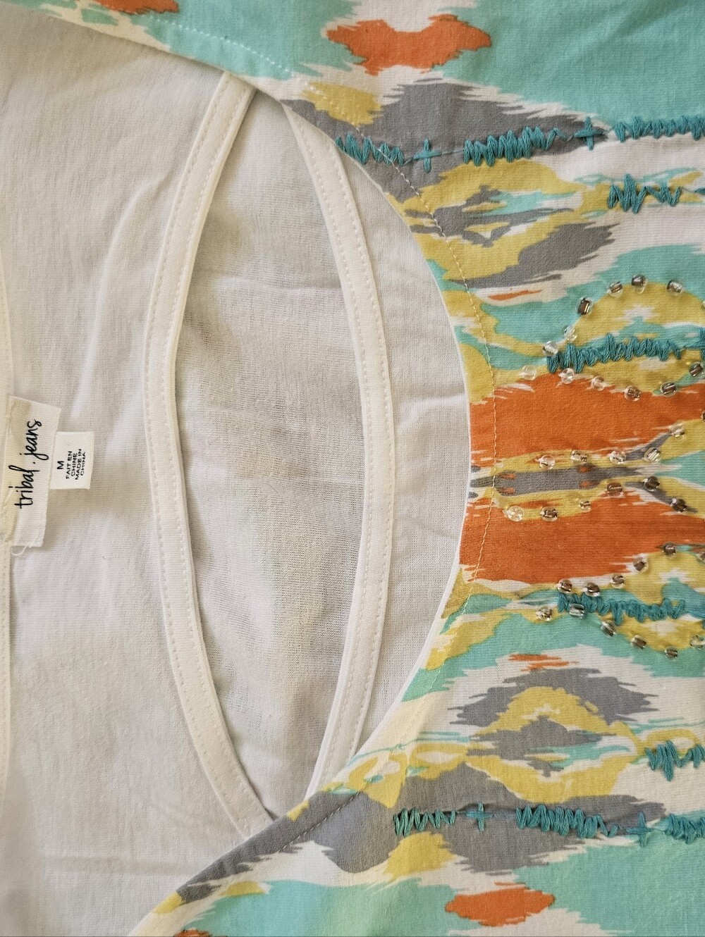 Top with Multicolor Aztec Print - Picture 6 of 11